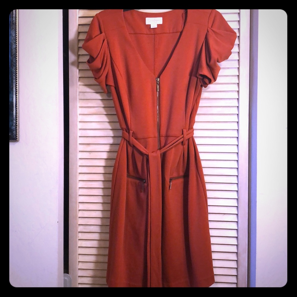 Burnt Orange Jessica Simpson Thanksgiving Dress